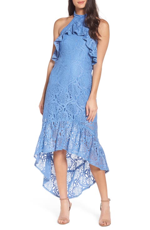 Ruffle Lace Midi Dress
