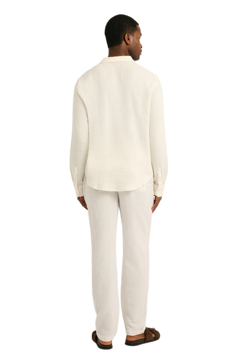 Onia Cotton Gauze Long Sleeve Shirt, Alternate, color, White