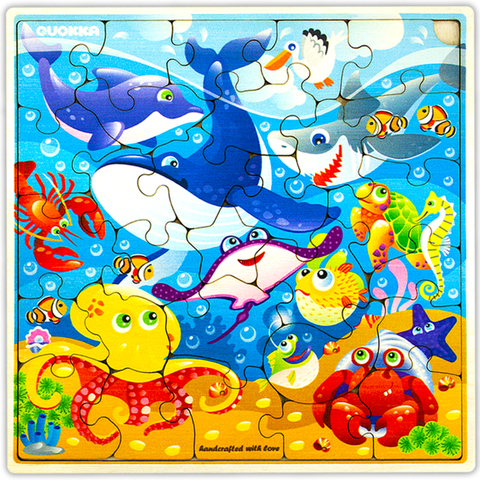 Kids Wooden Puzzles - 28-Piece Jigsaw Puzzles