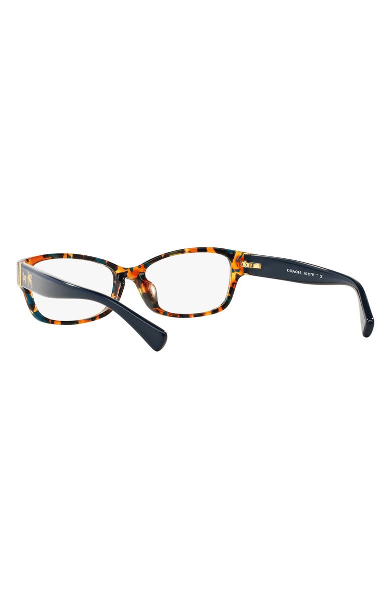 COACH 52mm Rectangular Optical Glasses, Alternate, color, 