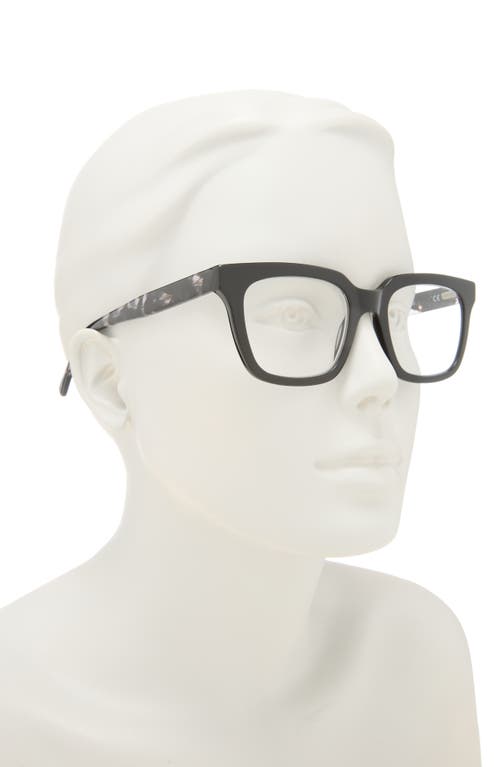 Oscar De La Renta Chunky 51mm Square Optical Glasses In Brown
