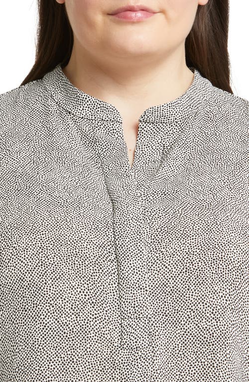 Anne Klein Popover Tunic Blouse In Gray