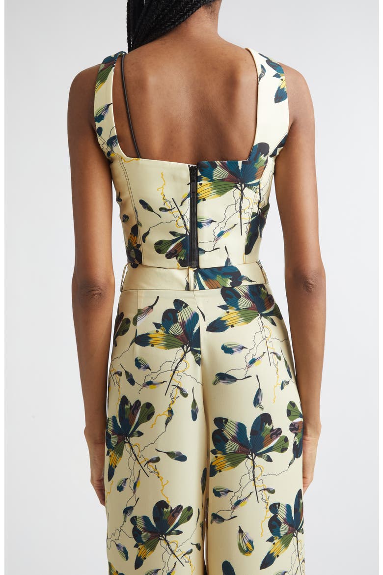 Carda Abstract Floral Crop Top, Alternate, color, BLOOMS PRINT