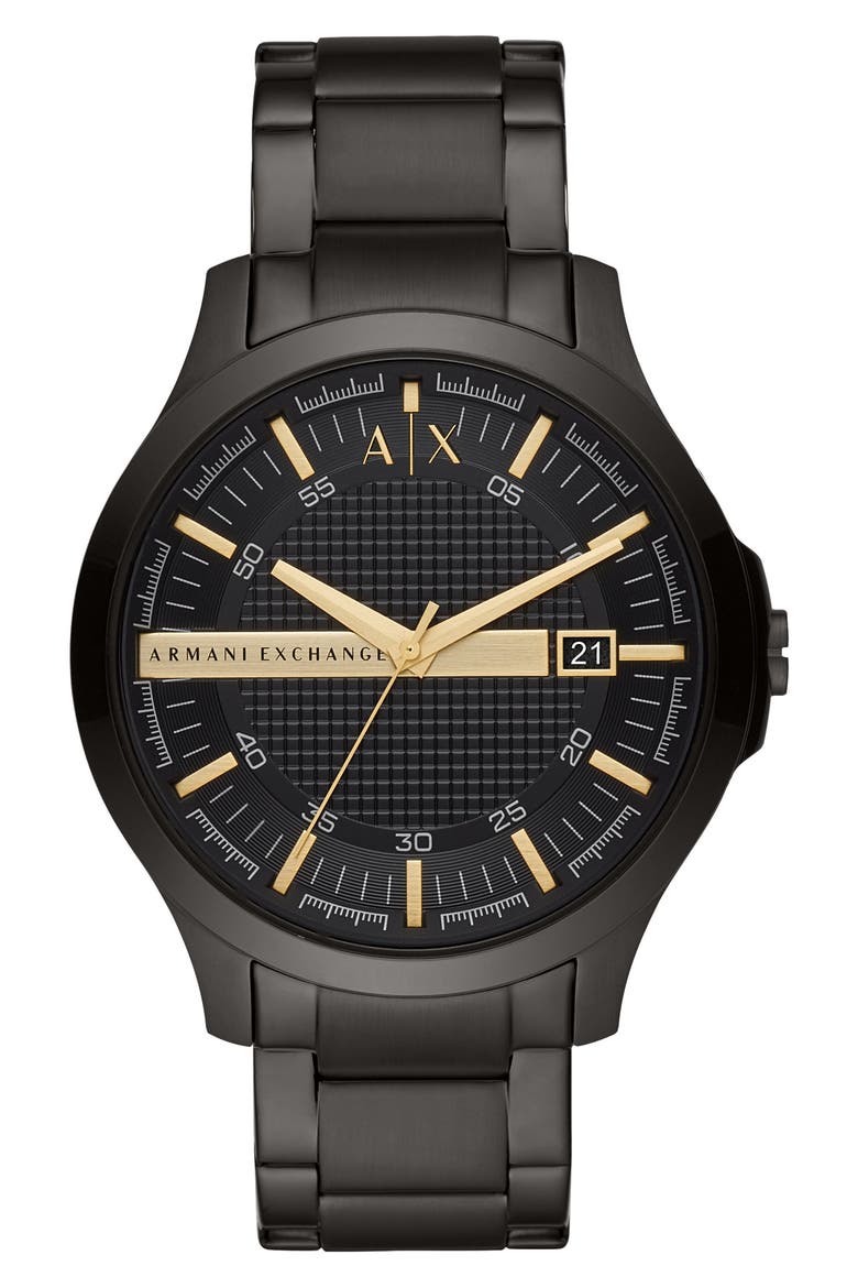 Bracelet Watch, 46mm, Main, color, BLACK