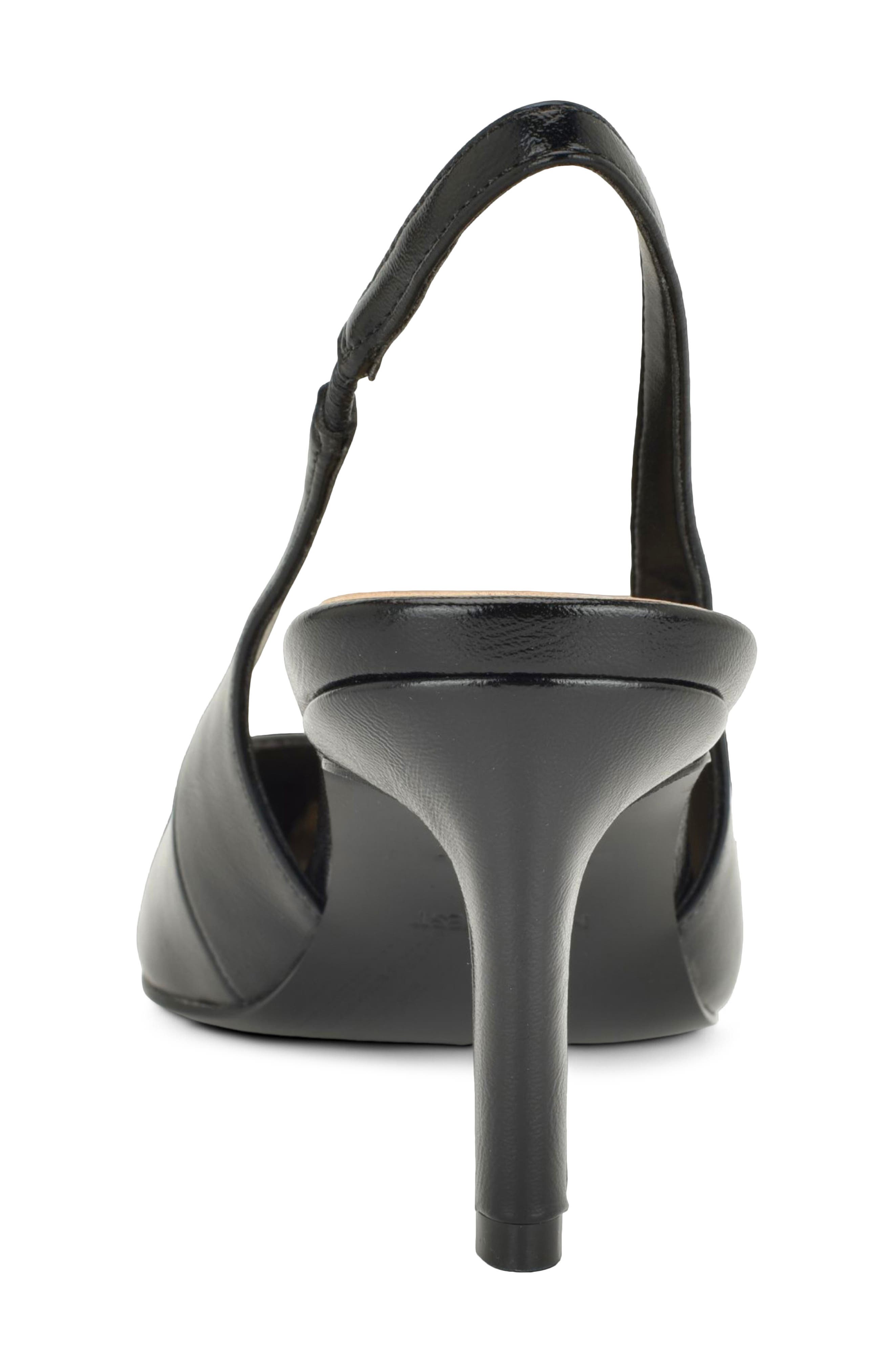 Verone Faux Leather Slingback Pump, Alternate, color, BLACK