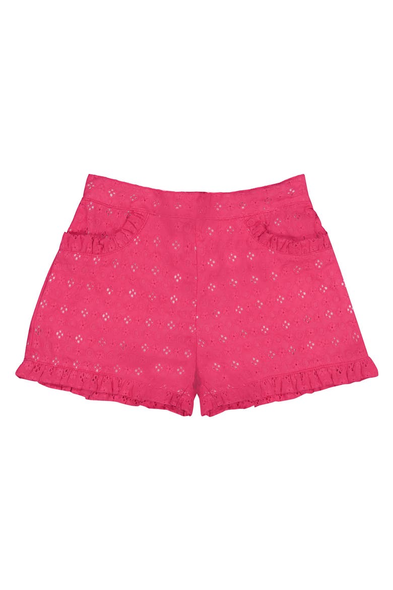 Phoebe Pocket Shorts Pink Eyelet, Main, color, Pink Eyelet