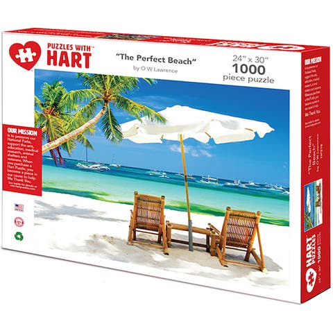 The Perfect Beach by O W Lawrence, 24 x 30 Inches, 1000 Piece Puzzle