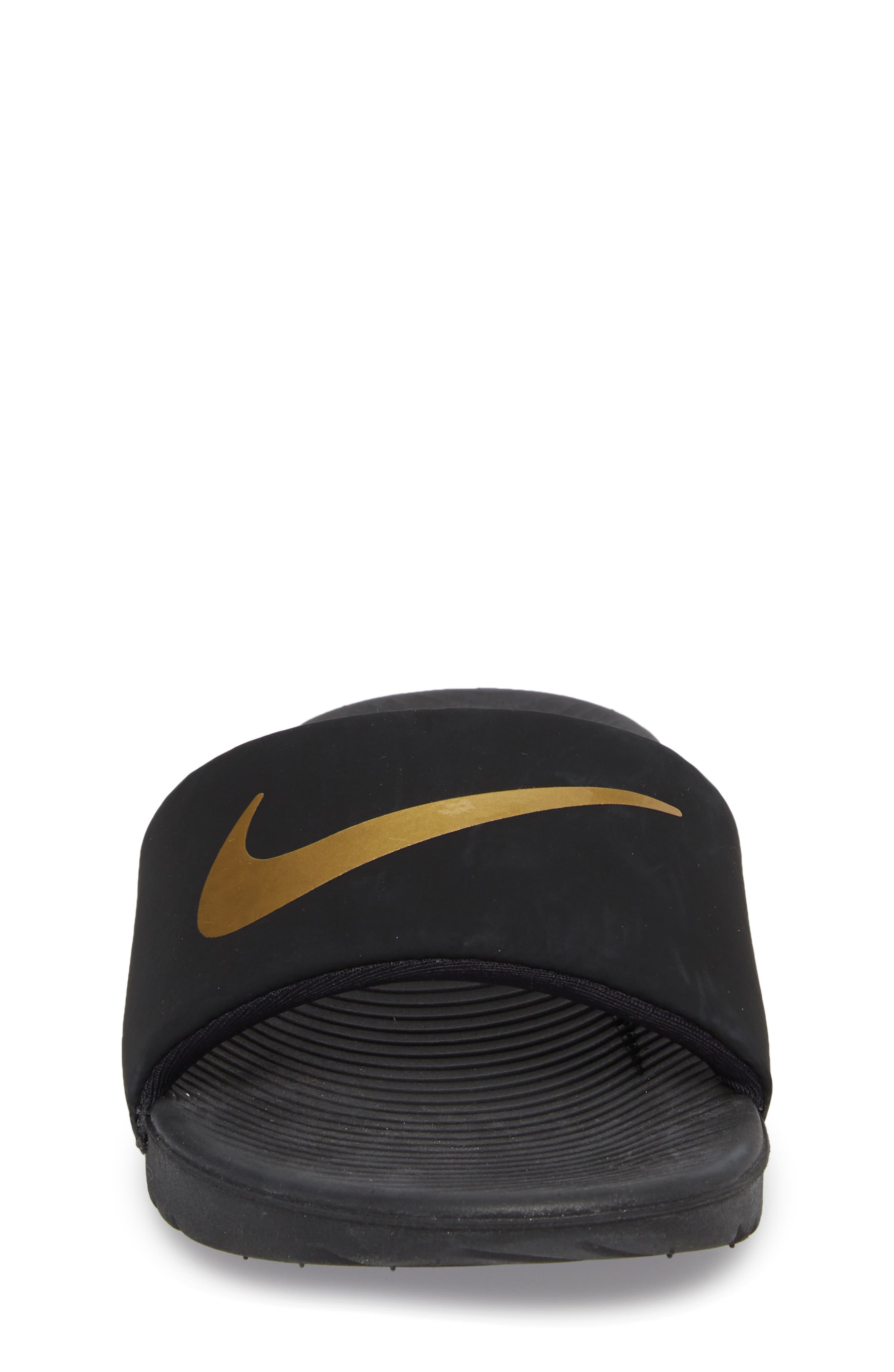 Nike Kids' Kawa Sport Slide, Alternate, color, 003 Black/M Gold