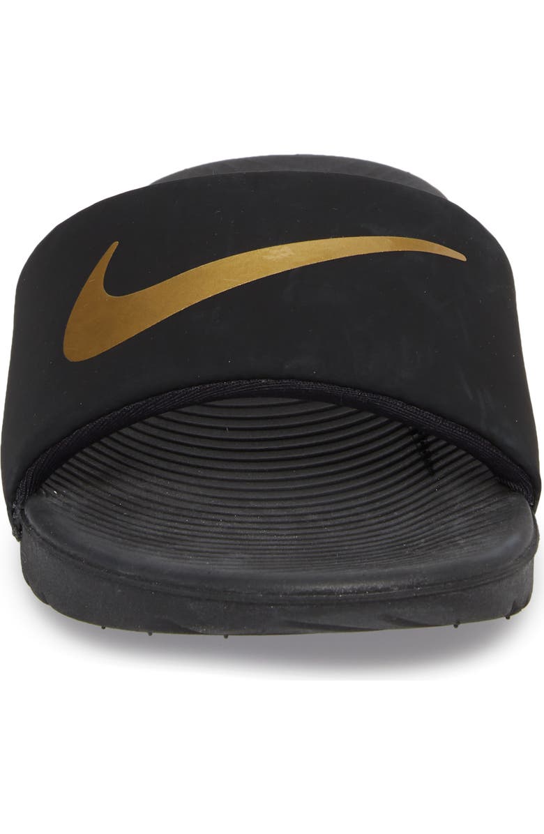 Nike Kids' Kawa Sport Slide, Alternate, color, 003 Black/M Gold