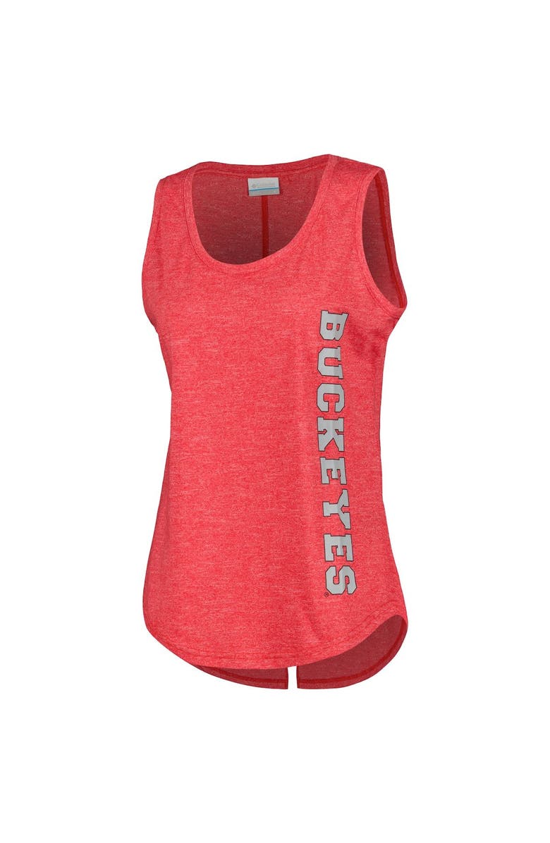 Columbia Women's Columbia  Scarlet Ohio State Buckeyes Cades Cape Omni-Wick Tri-Blend Tank Top, Alternate, color, 