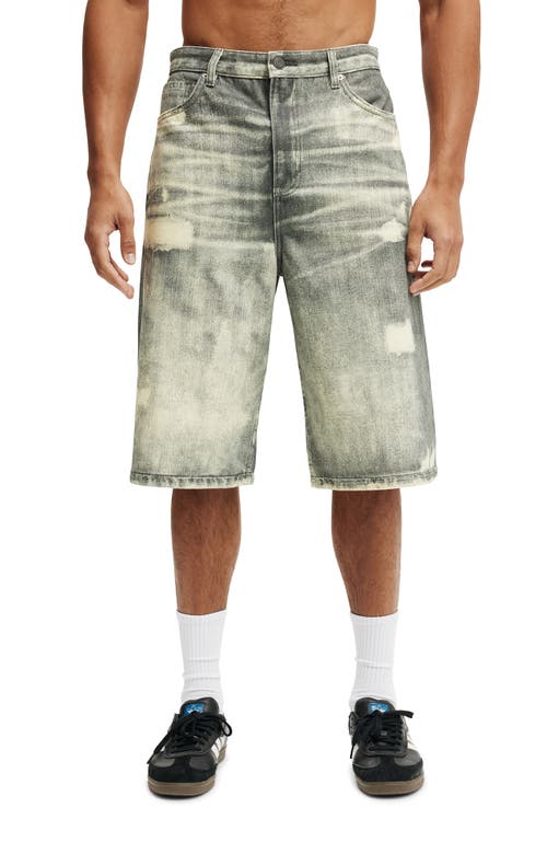 Cotton On Super Baggy Jort In Green