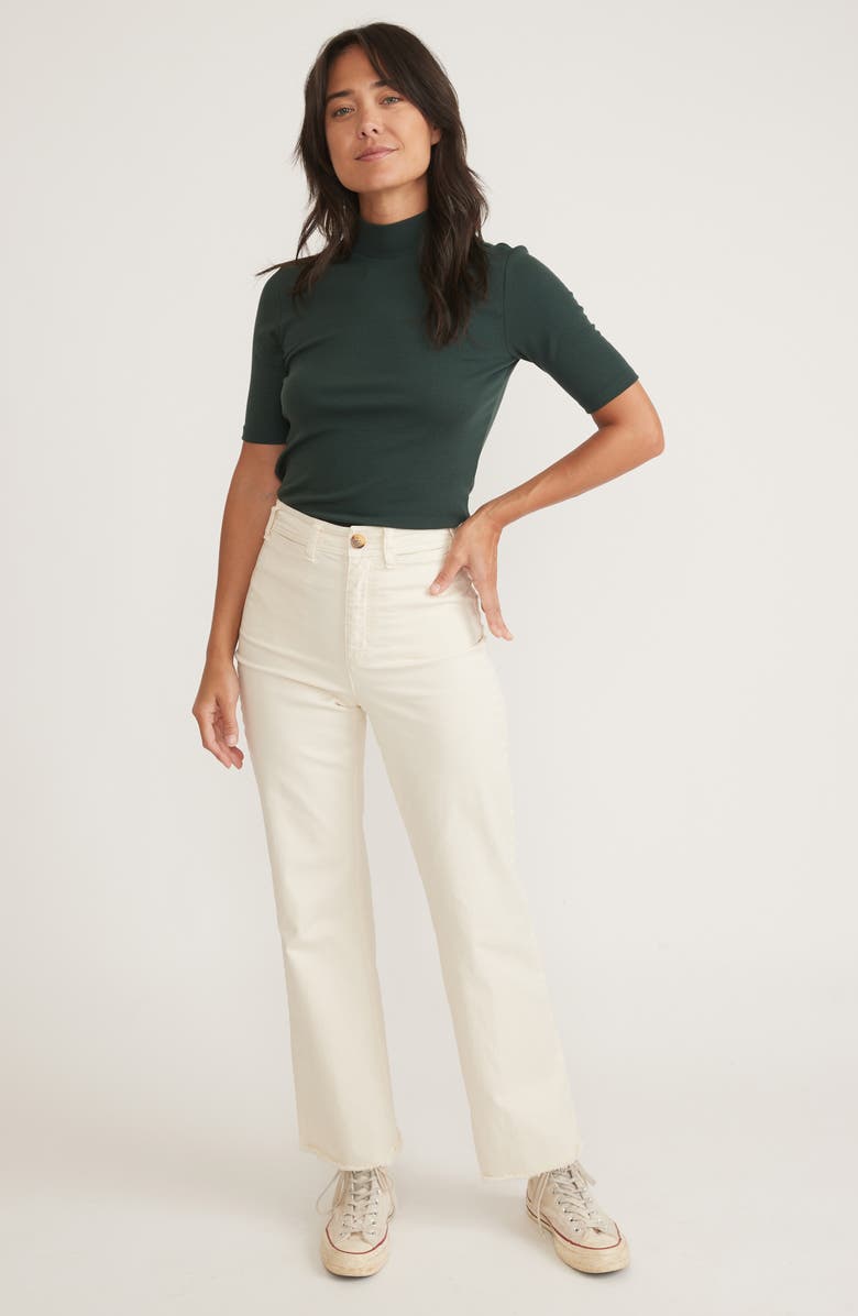 Marine Layer Lexi Mock Neck Rib Top, Alternate, color,