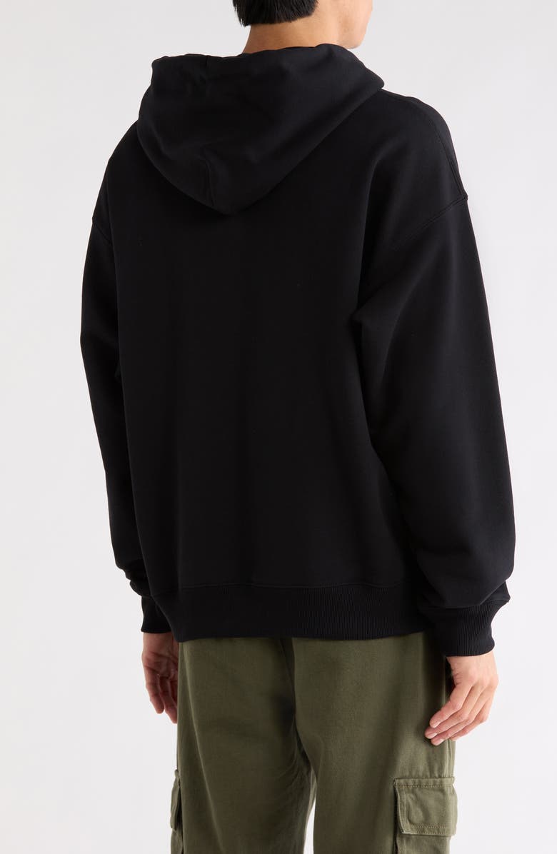 Off-White Round Logo Skate Cotton Graphic Hoodie, Alternate, color, Black-White