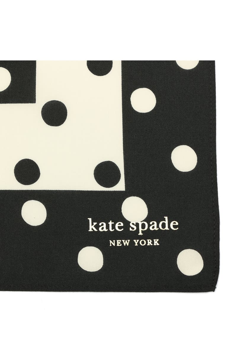 Kate Spade New York springtime dot silk bandana, Alternate, color,