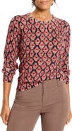 NIC+ZOE Harvest Ikat Pure Cotton Crewneck Sweater