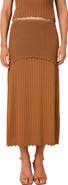 Solid & Striped Amara Pointelle Rib Midi Skirt