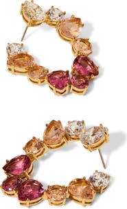 Nadri Mojito Pink Front-to-Back Earrings