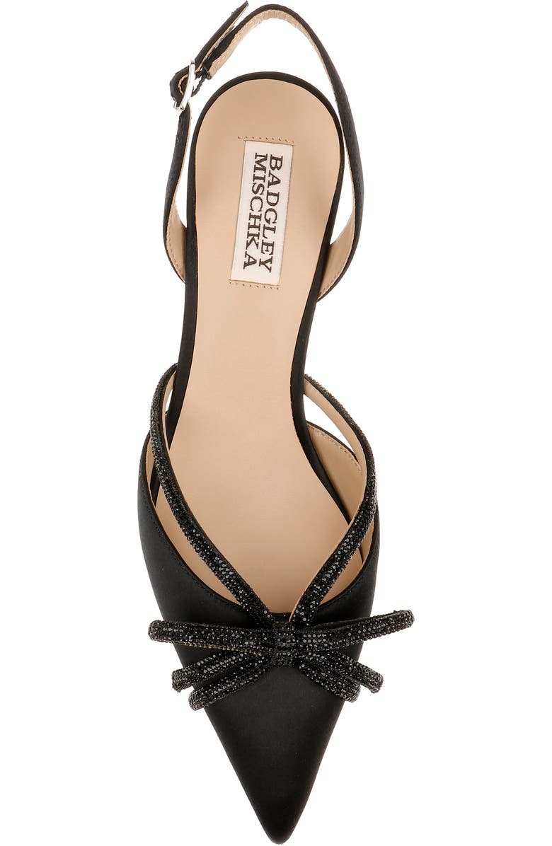 Badgley Mischka Collection Angelina Slingback Pointed Toe Kitten Heel Pump, Alternate, color,