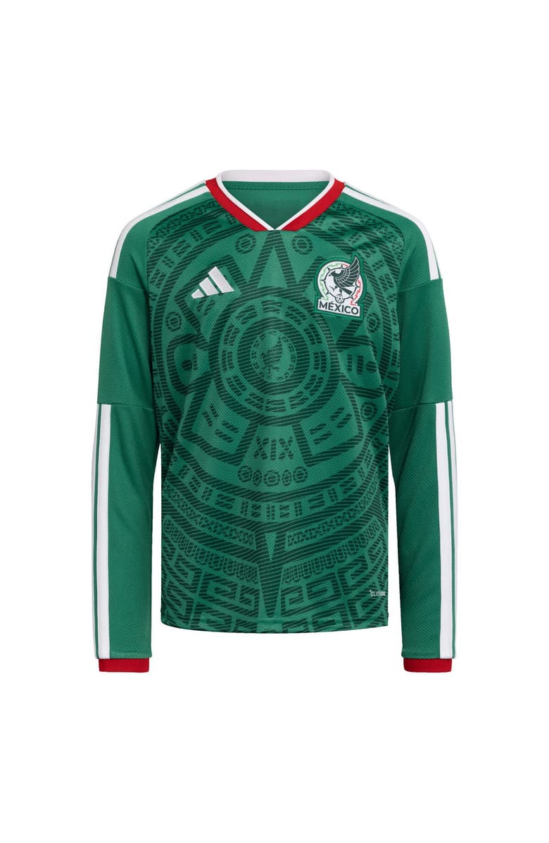 adidas Youth adidas  Green Mexico National Team FIFA x World Cup 2026 Home Replica Long-Sleeve Jersey, Alternate, color, Green