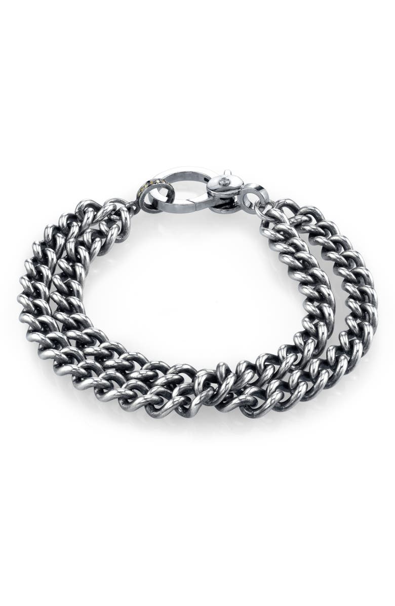Sheryl Lowe Double Curb Chain Bracelet, Main, color,