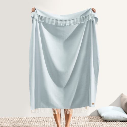 Lands Downunder Italian Herringbone Throw In Blue