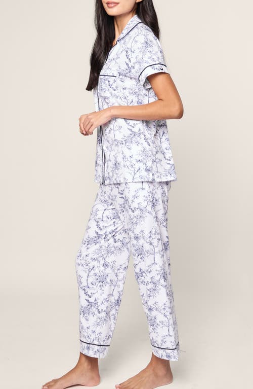 Petite Plume Timel Print Pima Cotton Pajamas In White