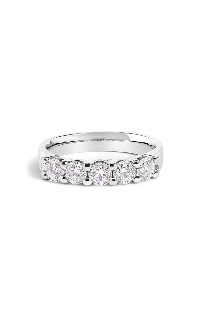 Haus of Brilliance 14K Gold 1.00 Ctw Diamond 5 Stone Band Ring, Main, color, White Gold