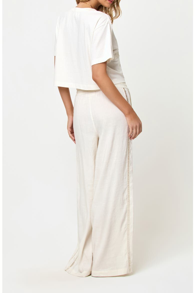 At Your Leisure Linen Blend Cover-Up Pants, Alternate, color, CREAM/ NATURAL