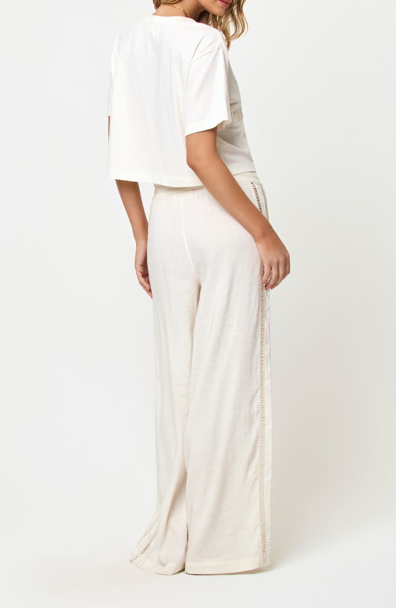 LSPACE At Your Leisure Linen Blend Cover-Up Pants, Alternate, color, Cream/ Natural