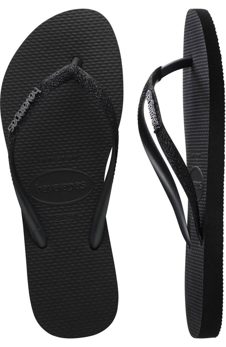 Havaianas Slim Glitter II Flip Flop, Alternate, color,