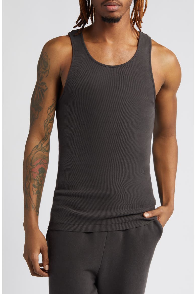 Malibu Cotton Rib Tank, Main, color, BLACK