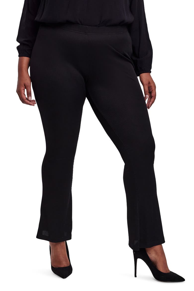 Emmy High Waist Kick Flare Pants, Main, color, BLACK