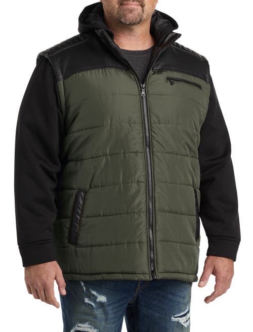 True Nation By Dxl Big & Tall Vest Jacket In Green