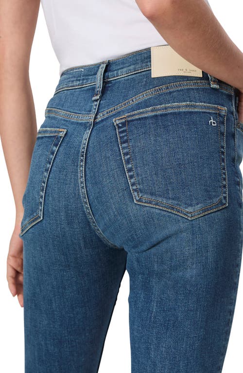 Rag & Bone Flexi Peyton Mid Rise Ankle Bootcut Jeans In Green