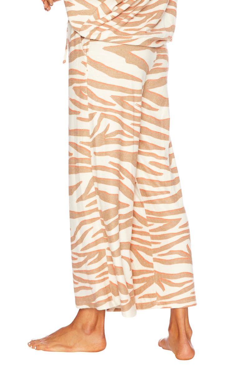 Hailey Wide Leg Pants, Alternate, color, CLOUD CREAM ZEBRA