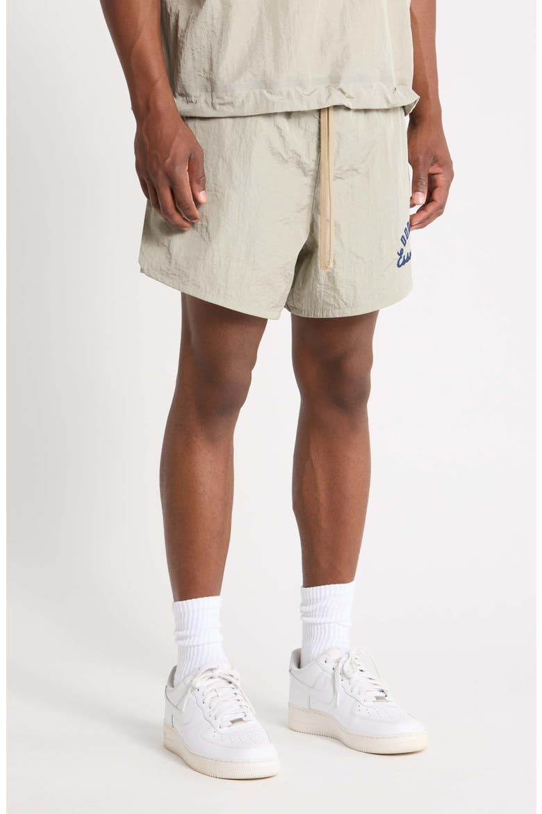 x MLB Dodgers Drawstring Gym Shorts, Alternate, color, SEAL