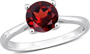 DELMAR Garnet Solitaire Ring