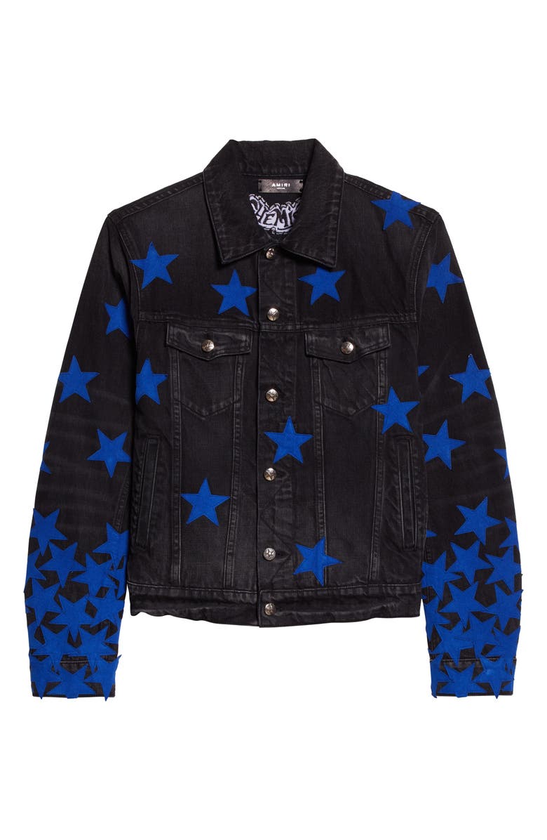 AMIRI Chemist Star Denim Trucker Jacket, Alternate, color,