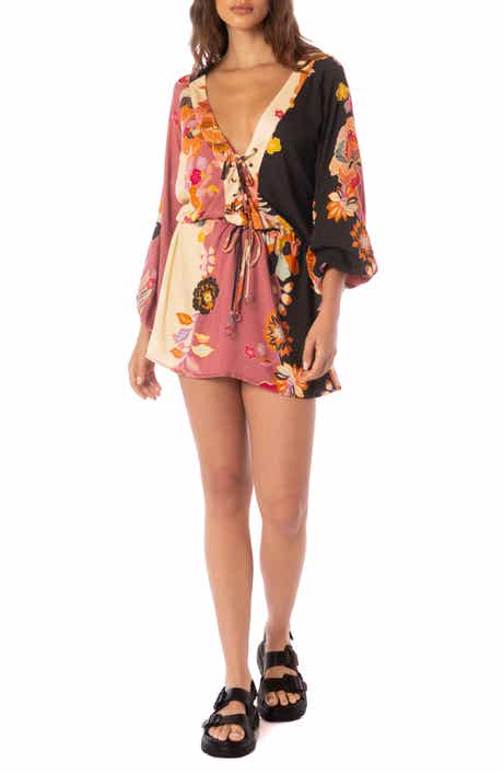 Maaji Rae Lace Up Cover-Up Minidress