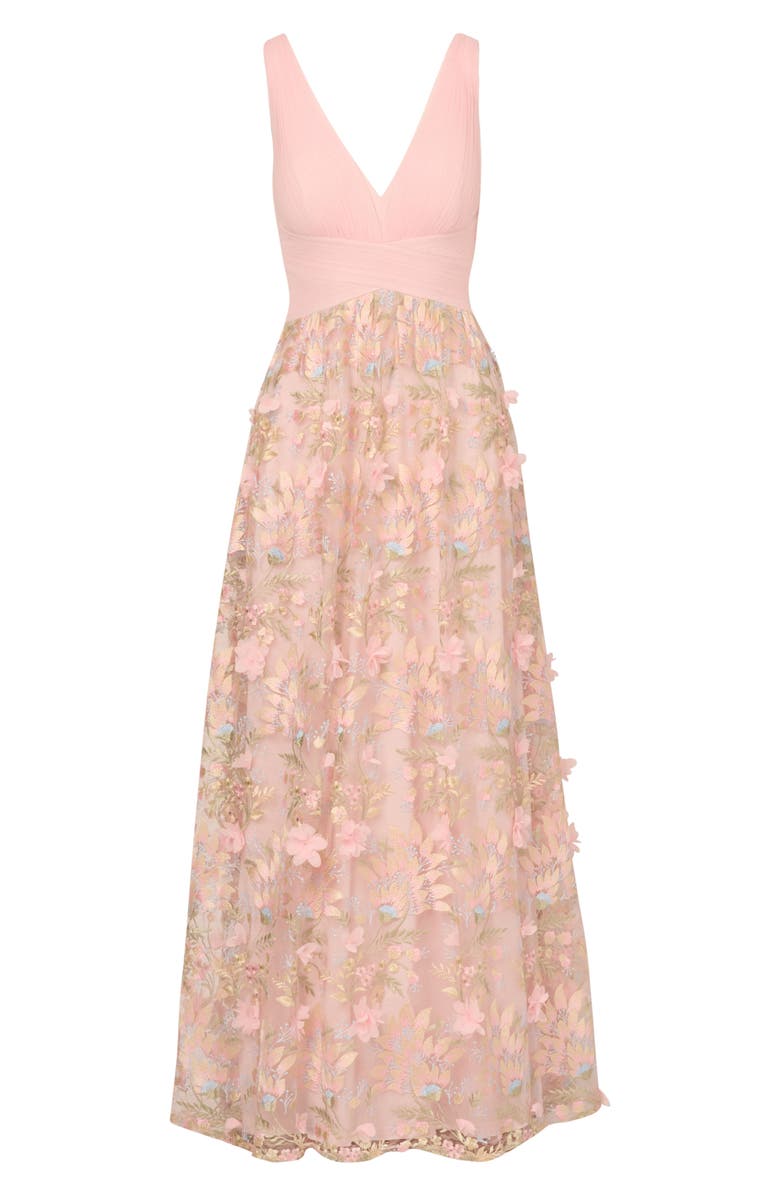 slim fit dress slacks Aidan Mattox- Embroidered Mesh Midi Dress