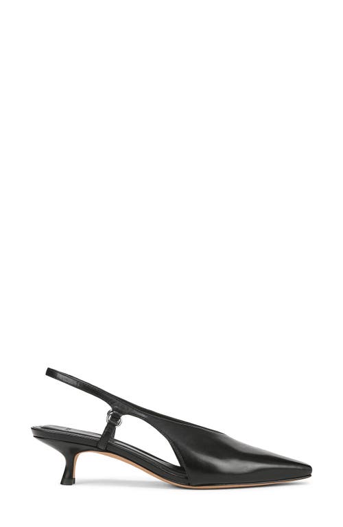 Vince Sabrina Slingback Kitten Heel Pump In Black