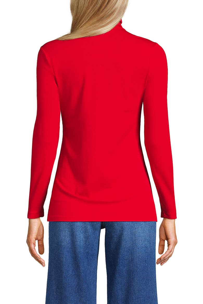 Lightweight Jersey Long Sleeve Turtleneck, Alternate, color, Compass Red