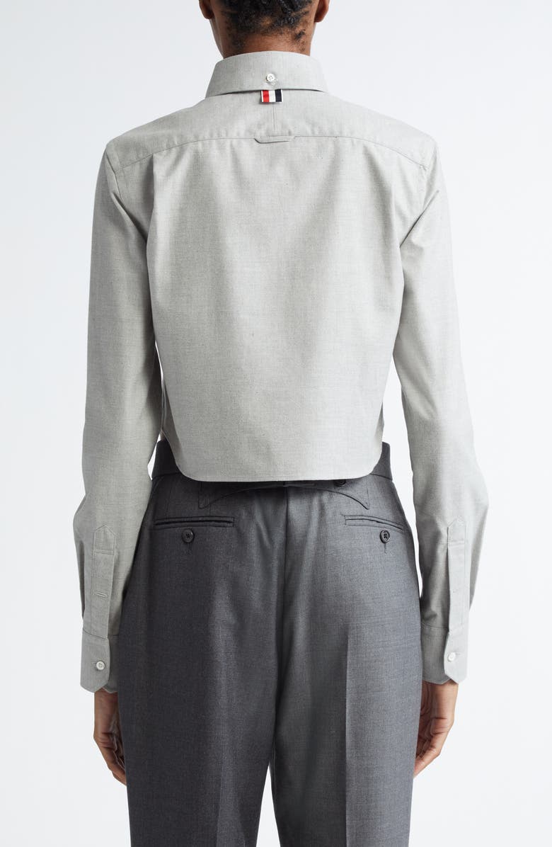 Thom Browne Classic Crop Cotton Button-Up Shirt, Alternate, color,