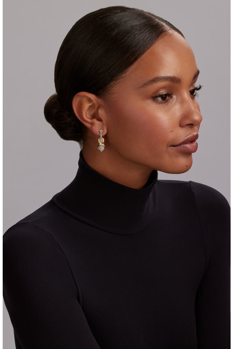 Embrace Drop Earrings, Alternate, color, GOLD/ SILVER