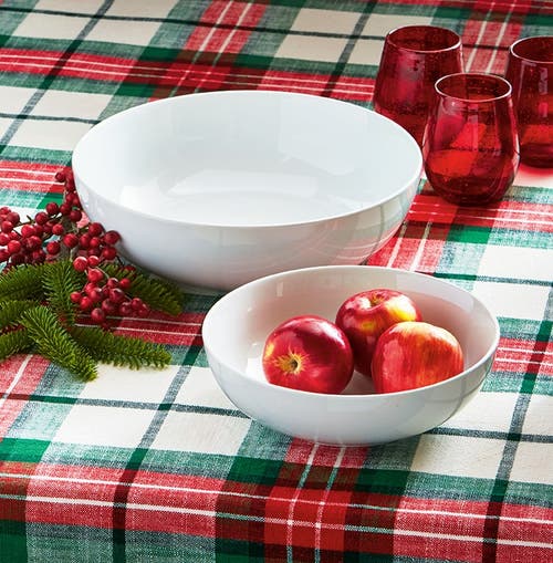 Tag Large Whiteware Porcelain Serving Bowl Dishwasher Safe In White