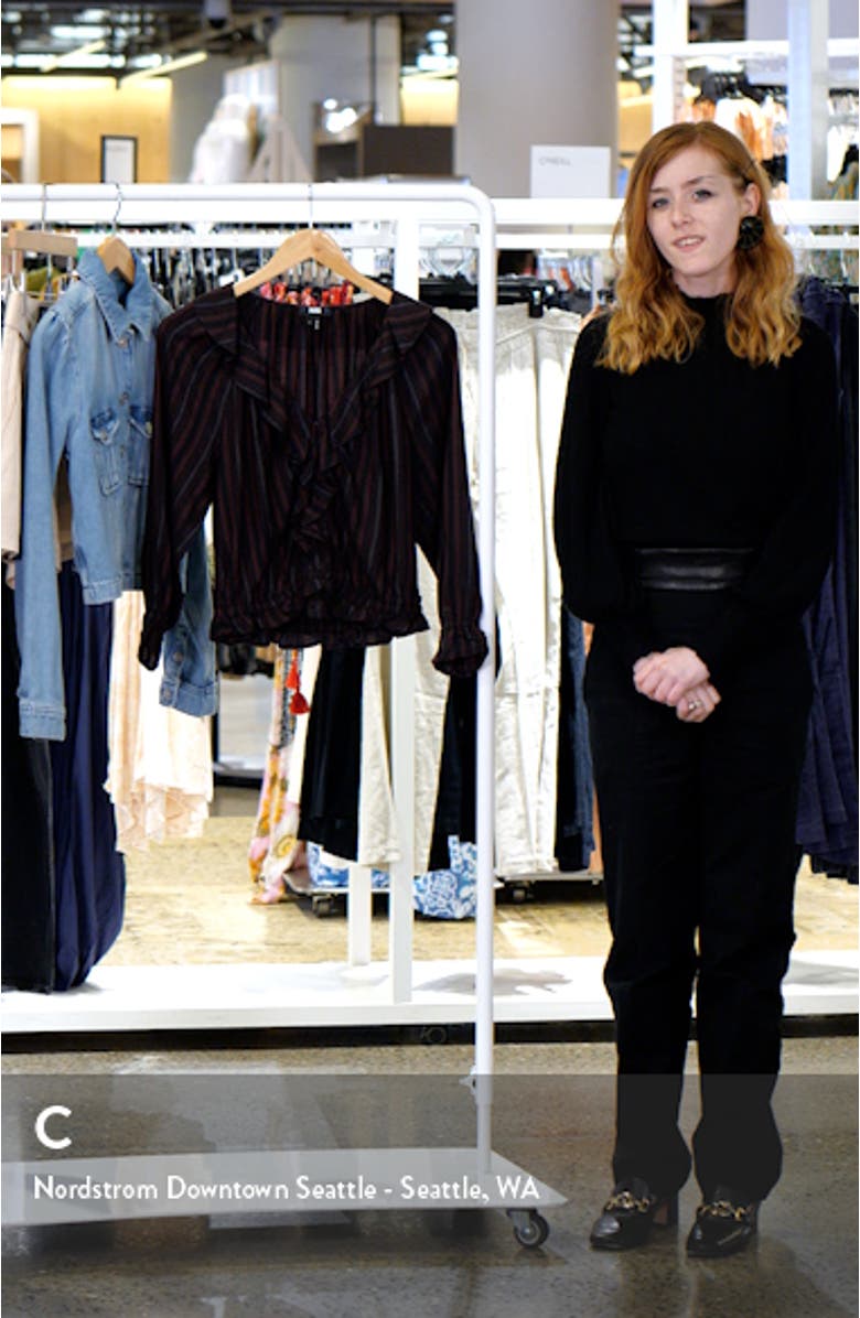 Hally Stripe Ruffle Bubble Top, sales video thumbnail