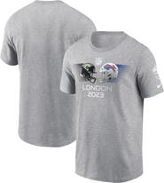 Nike Men's Nike Heather Charcoal Jacksonville Jaguars vs. Buffalo Bills 2023 London Game T-Shirt