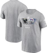 Nike Men's Nike Heather Charcoal Jacksonville Jaguars vs. Buffalo Bills 2023 London Game T-Shirt
