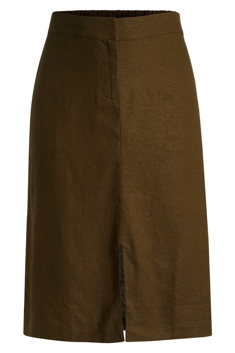 Wooster Linen Blend Pencil Skirt, Alternate, color, FERN
