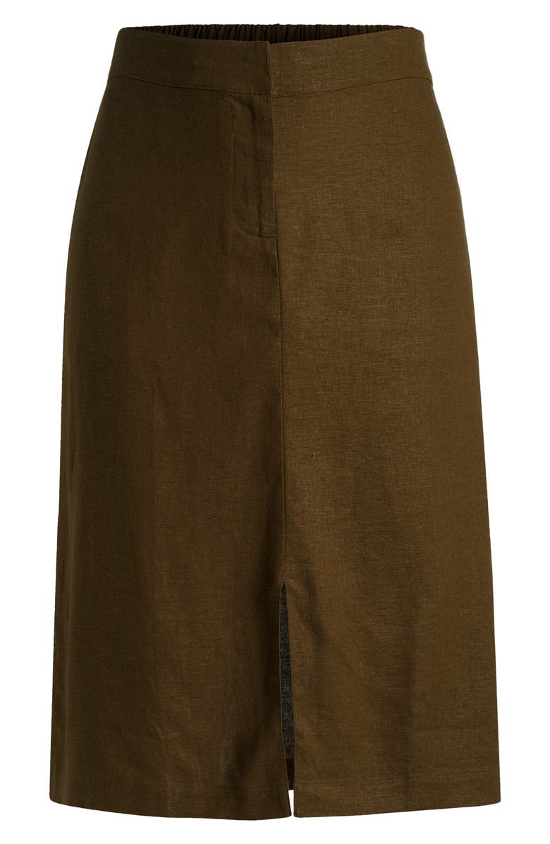 Universal Standard Wooster Linen Blend Pencil Skirt, Alternate, color, Fern